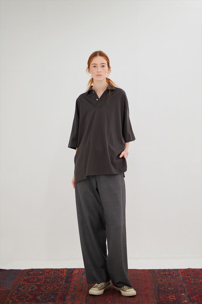 VIRGIN WOOL SILK MOHAIR SUITING MIL BAGGY TROUSER