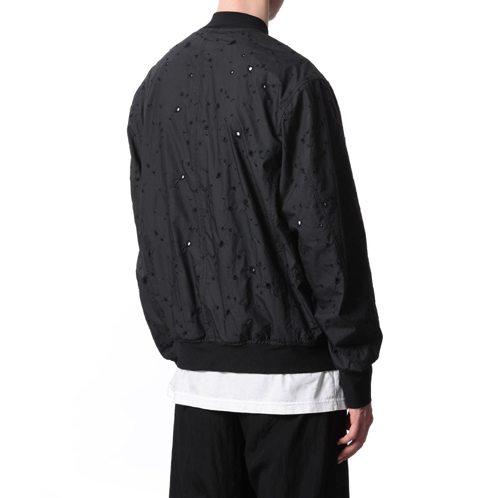 EMBROIDERED CO TYPEWRITER BOMBER JACKET