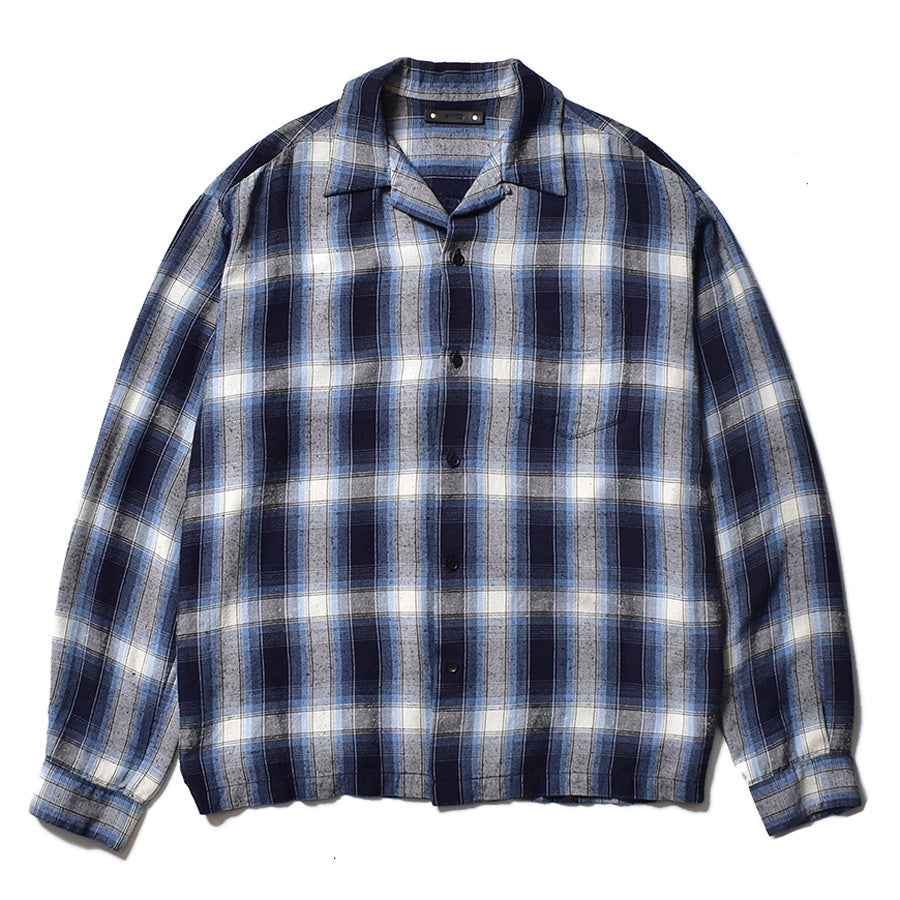 RS.Nep Check Open Collar L/S SH