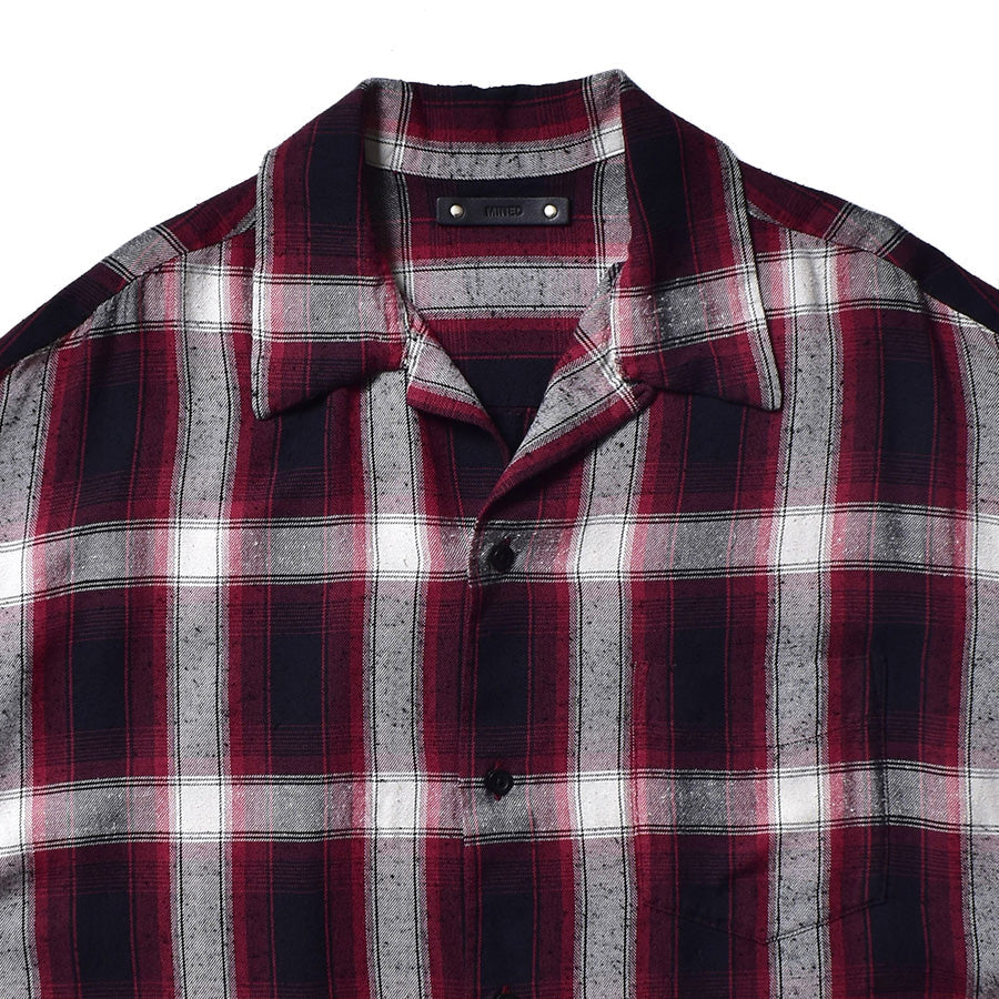 RS.Nep Check Open Collar L/S SH