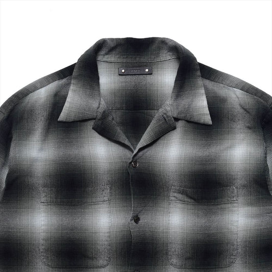 R.Flannel Ombre Open Collar SH  