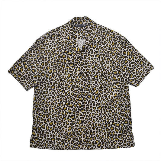  Leopard Print Flannel S/S Open Collaar SH  