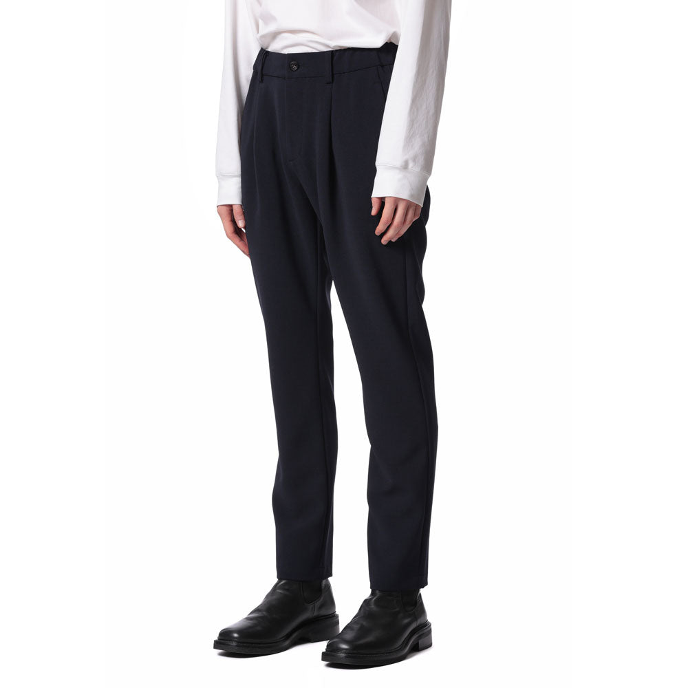 PE STRETCH DOUBLE CLOTH REGULAR FIT EASY TROUSERS