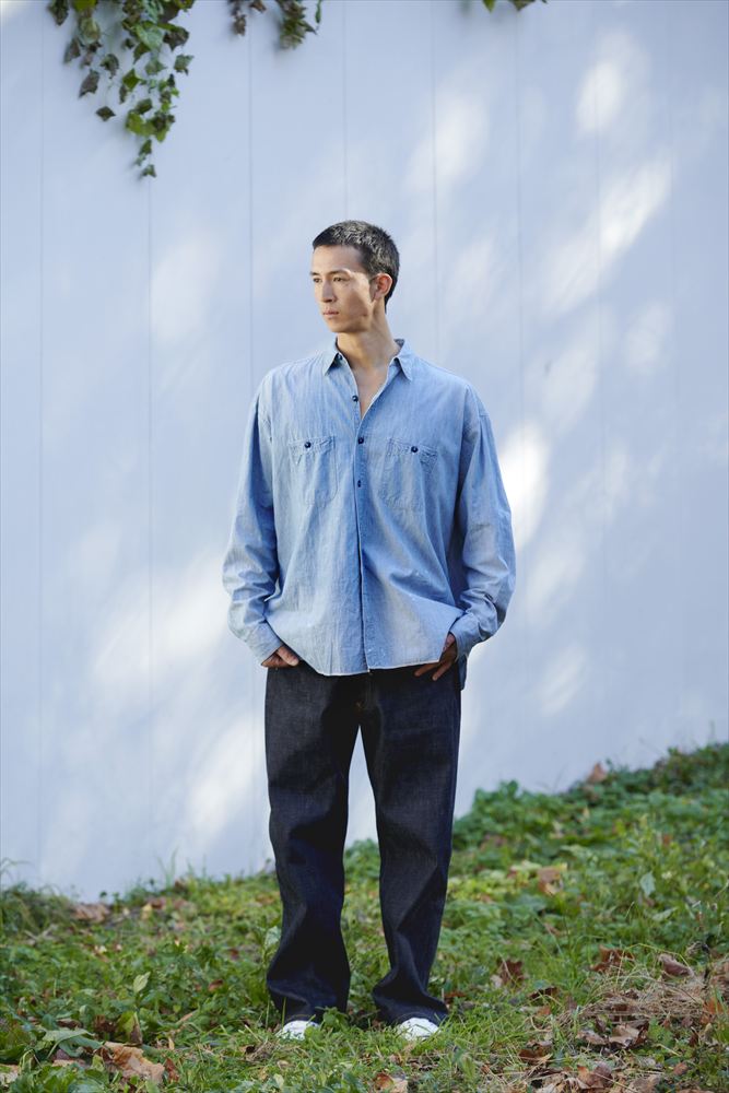RIGID NATURAL INDIGO SHUTTLE DENIM SINGLE NEEDLE 201 No2 JEANS
