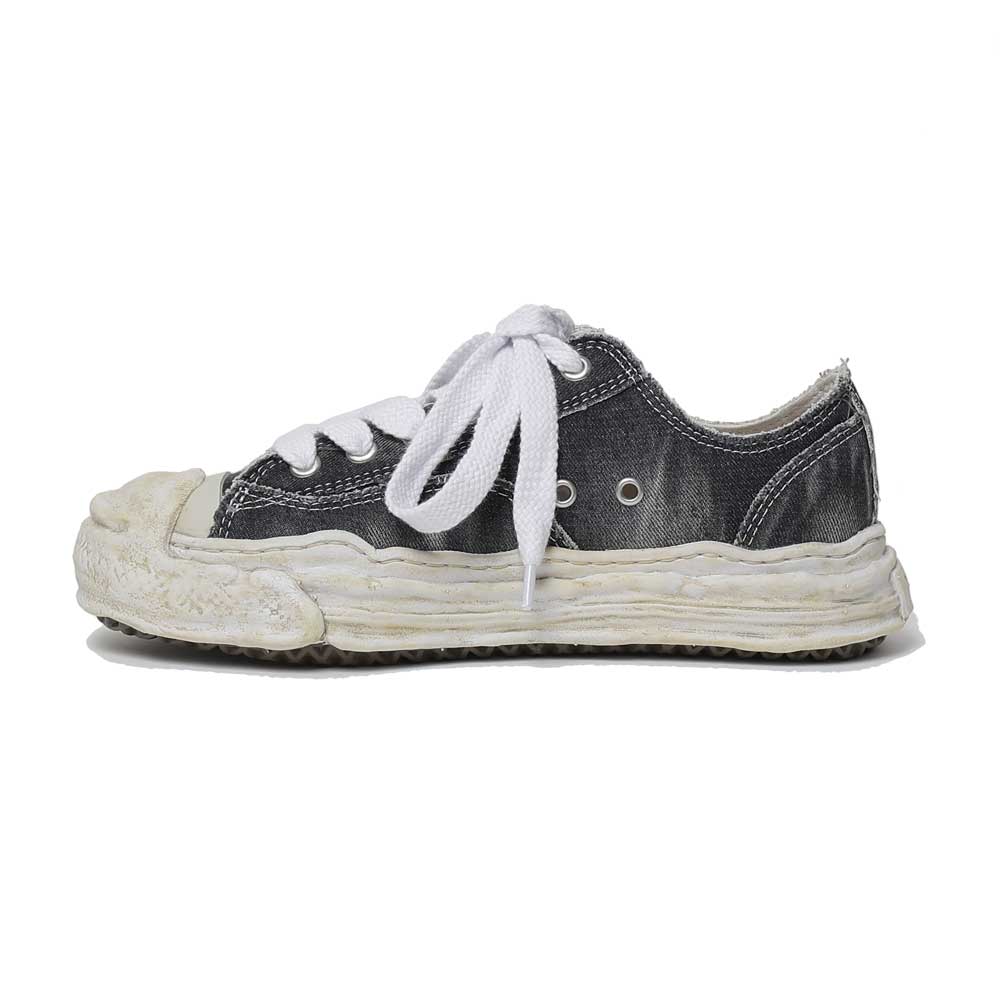 (HANK) OG Sole Bleaching and washing Low-top Sneaker BLACK