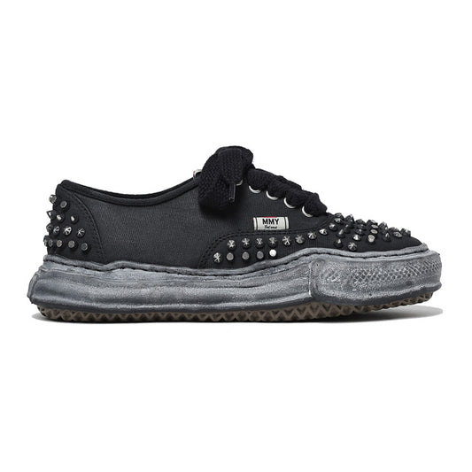  (BAKER) OG Sole Studded Canvas Low-top Sneaker BLACK  