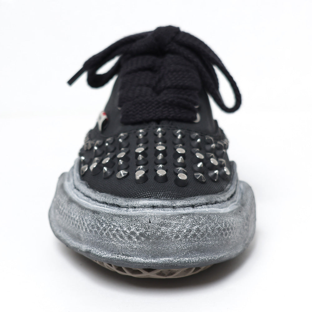 (BAKER) OG Sole Studded Canvas Low-top Sneaker BLACK