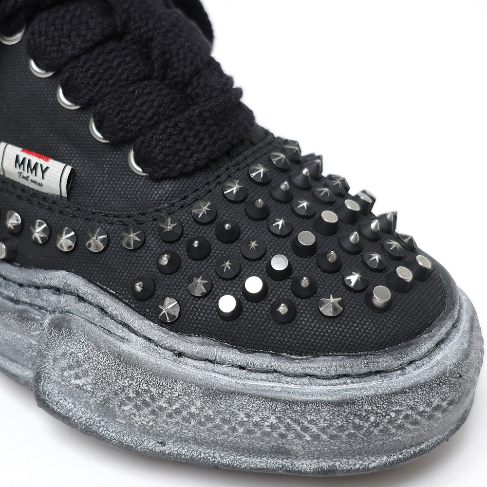 (BAKER) OG Sole Studded Canvas Low-top Sneaker BLACK