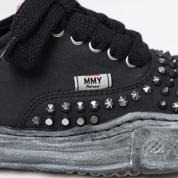 (BAKER) OG Sole Studded Canvas Low-top Sneaker BLACK