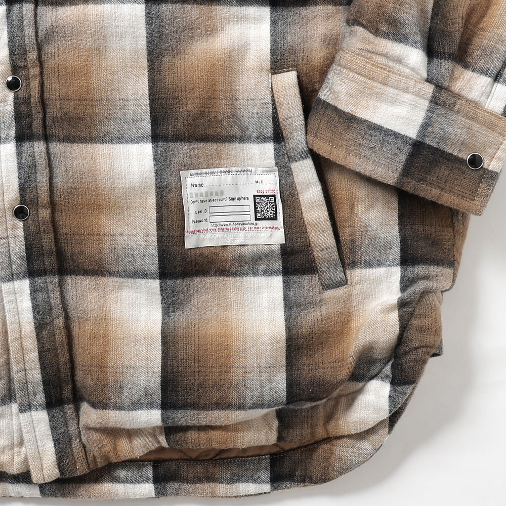 HOODED CHECK SHIRT JACKET