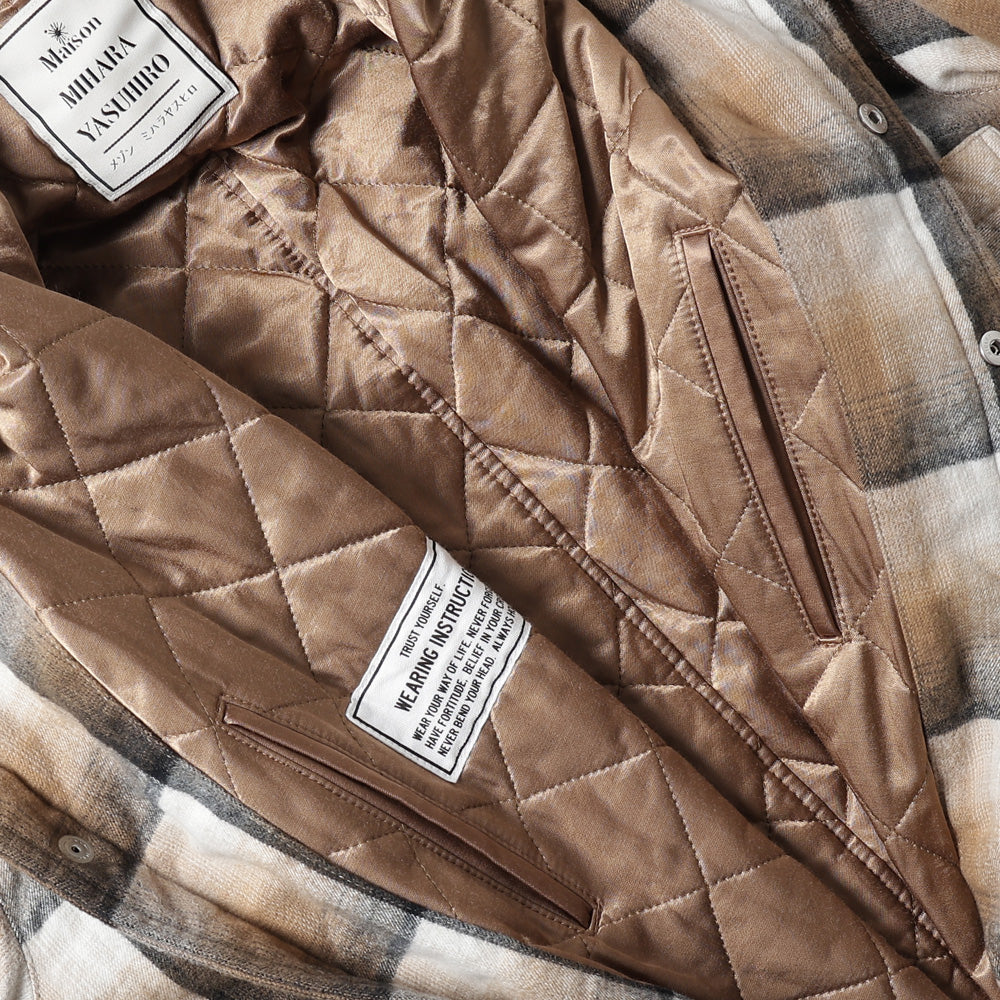 HOODED CHECK SHIRT JACKET
