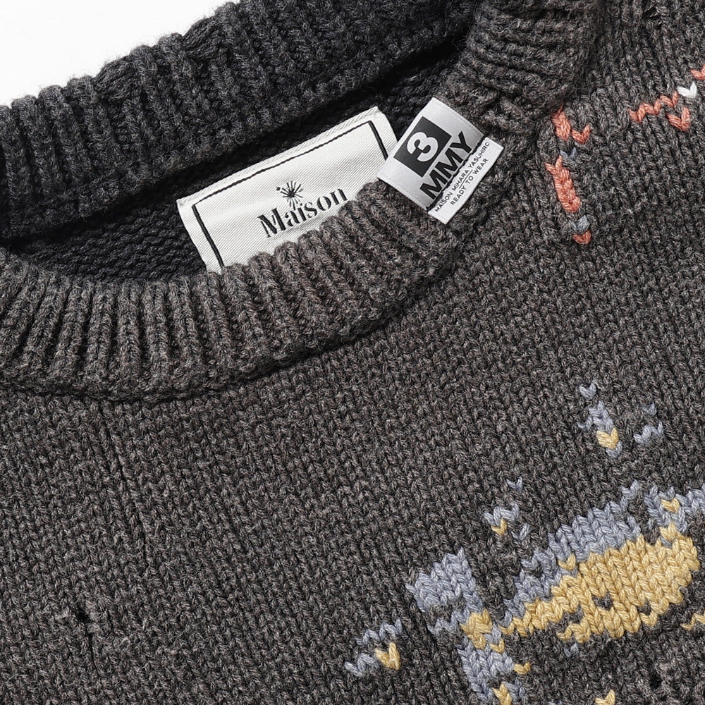 GRAPE JACQUARD KNIT PULLOVER