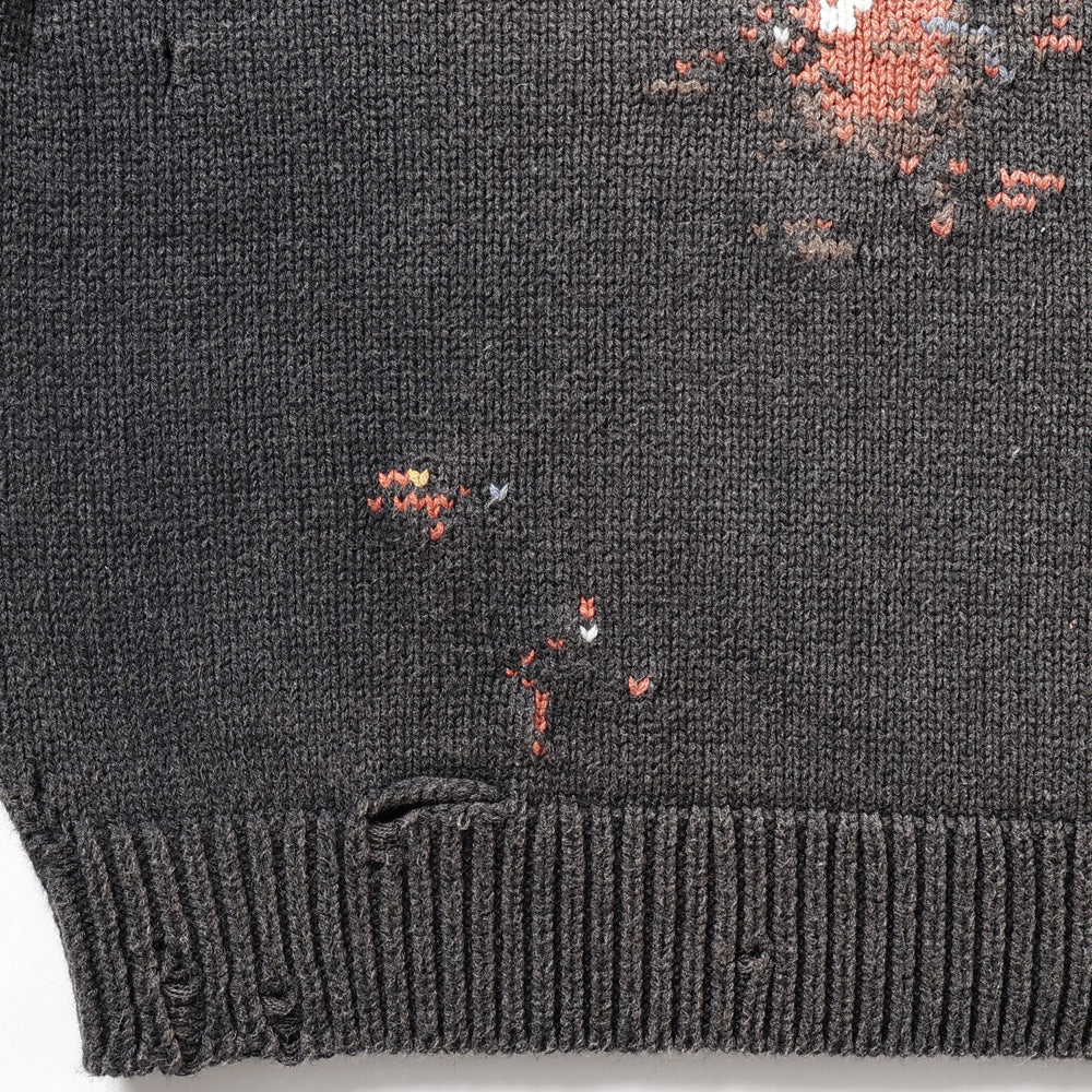 GRAPE JACQUARD KNIT PULLOVER