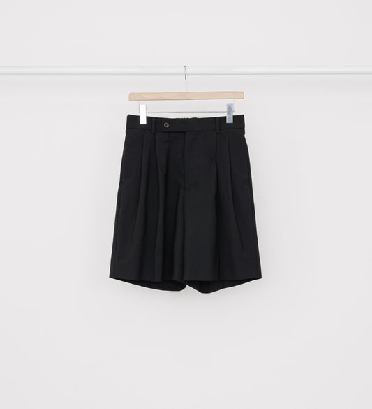  DOUBLE PLEATED CLASSIC WIDE SHORTS ORGANIC WOOL 2/80 TROPICAL  