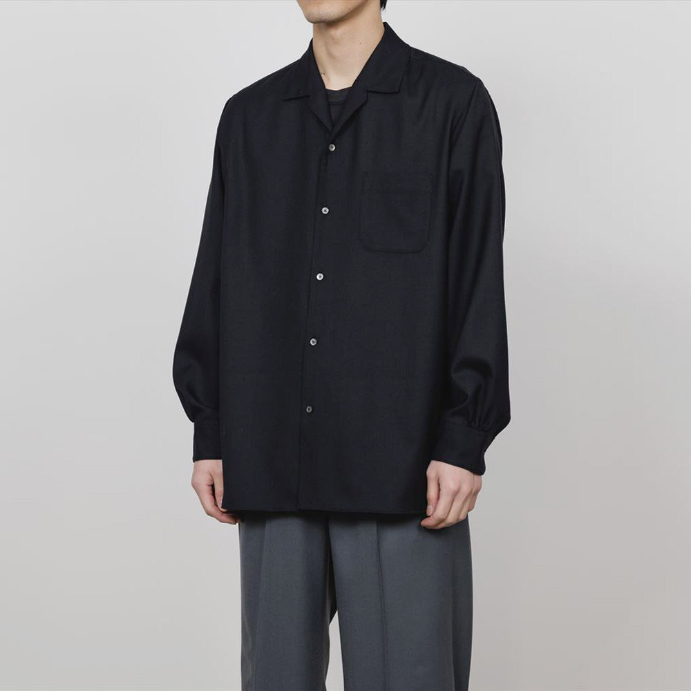 MARKAWARE(マーカウェア) - ITALIAN OPEN COLLAR SHIRT ORGANIC WOOL