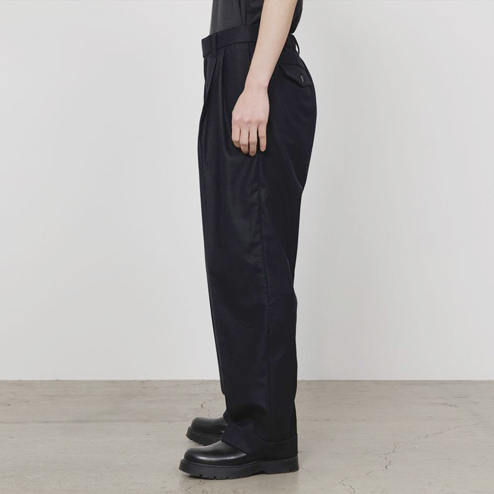 DOUBLE PLEATED WIDE TROUSERS POLWARTH TUXEDO CLOTH