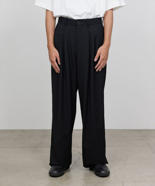  TRIPLE PLEATED WIDE TROUSERS ORGANIC SURVIVAL CLOTH TROPICAL  