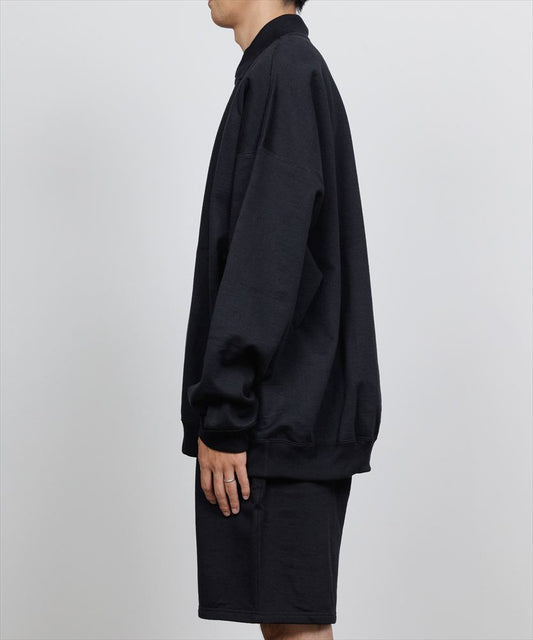  HALF ZIP POLO HUGE SWEAT ORGANIC COTTON HEAVY FLEECE  