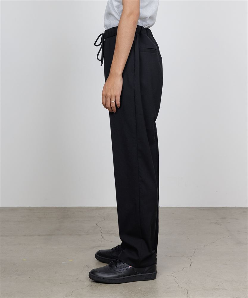 FLAT TAPERED EASY TROUSERS ORGANIC WOOL 2/80 TROPICAL