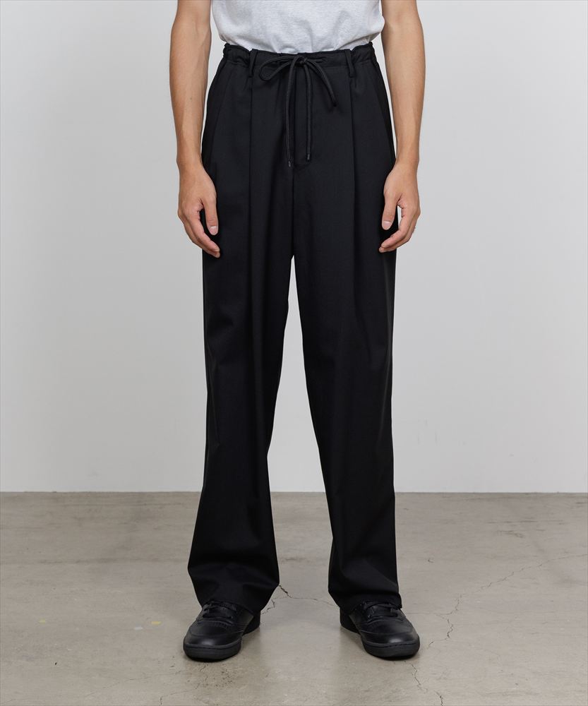 DOUBLE PLEATED EASY TROUSERS ORGANIC WOOL 2/80 TROPICAL