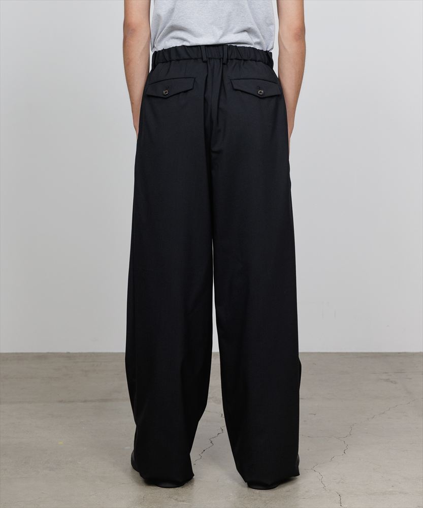 TRIPLE PLEATED WIDE TROUSERS ORGANIC WOOL 2/80 TROPICAL