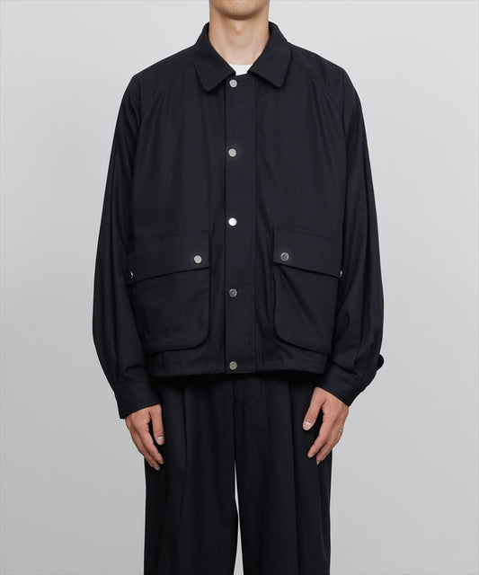  SHORT FIELD BLOUSON ORGANIC COTTON VOILE YARN TWILL  