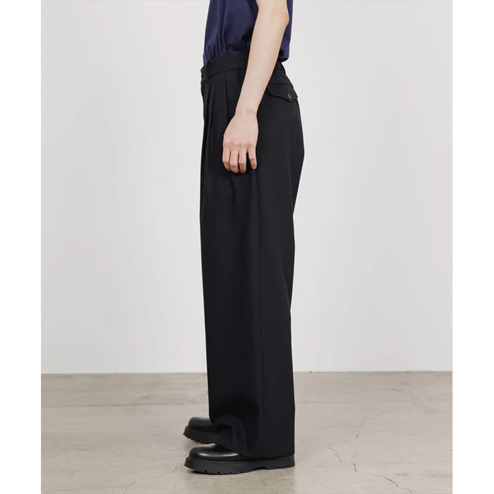 TRIPLE PLEATED WIDE TROUSERS ORGANIC COTTON SURVIVAL CLOTH
