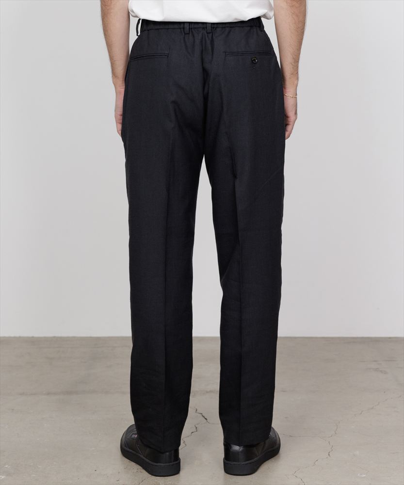 FLAT TAPERED TROUSERS ORGANIC WOOL HEMP TROPICAL