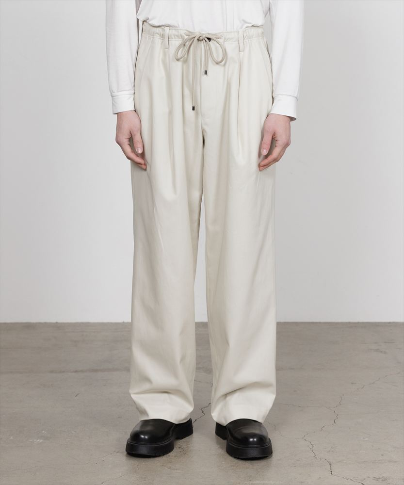 DOUBLE PLEATED EASY TROUSERS ORGANIC COTTON SURVIVAL CLOTH