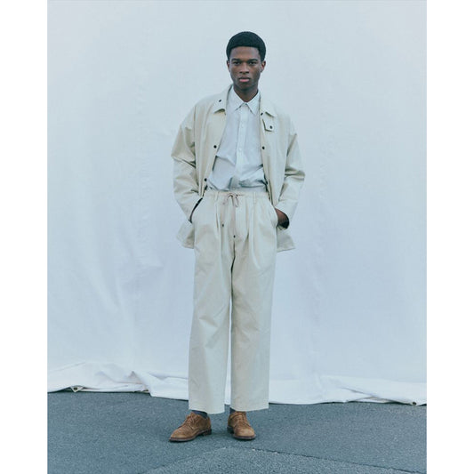  DOUBLE PLEATED EASY TROUSERS ORGANIC COTTON SURVIVAL CLOTH  