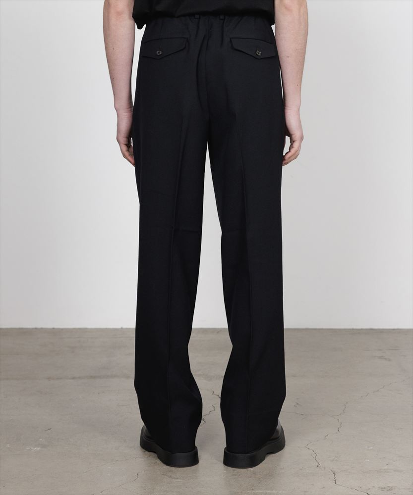 DOUBLE PLEATED SEMI EASY TROUSERS ORGANIC WOOL SURVIVAL CLOTH