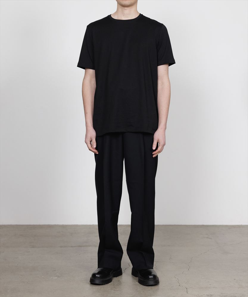 DOUBLE PLEATED SEMI EASY TROUSERS ORGANIC WOOL SURVIVAL CLOTH