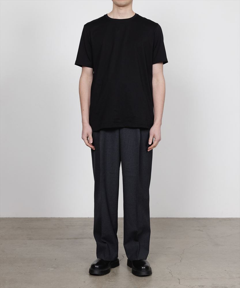 DOUBLE PLEATED SEMI EASY TROUSERS ORGANIC WOOL SURVIVAL CLOTH