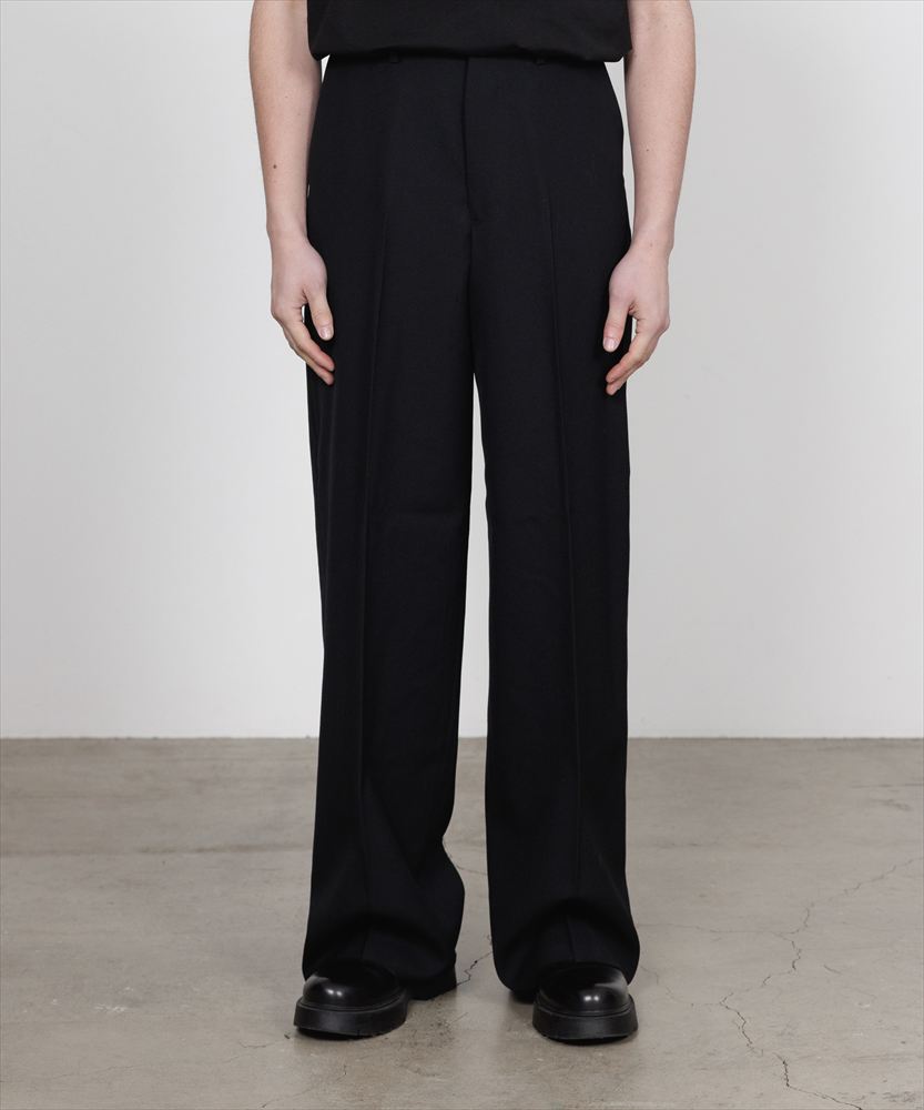 FLAT FRONT WIDE TROUSERS ORGANIC WOOL SURVIVAL CLOTH