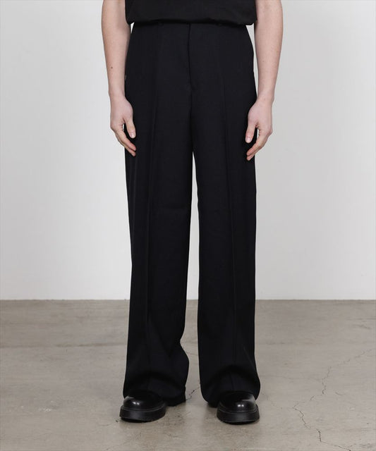  FLAT FRONT WIDE TROUSERS ORGANIC WOOL SURVIVAL CLOTH  