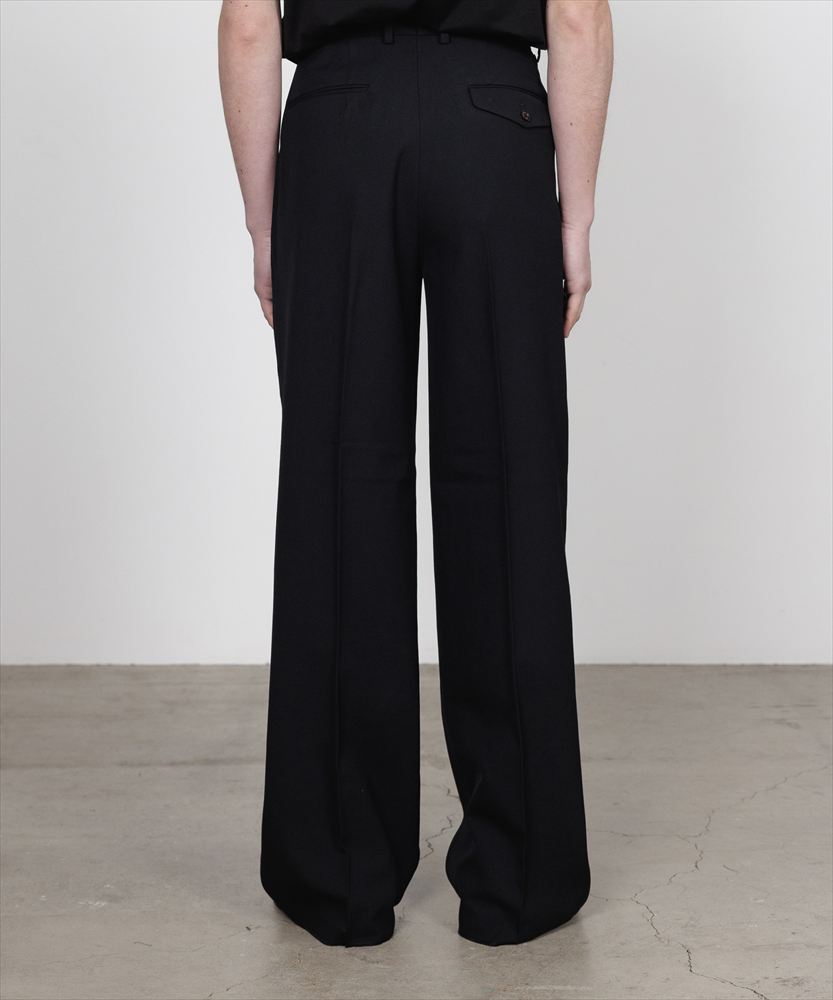 FLAT FRONT WIDE TROUSERS ORGANIC WOOL SURVIVAL CLOTH