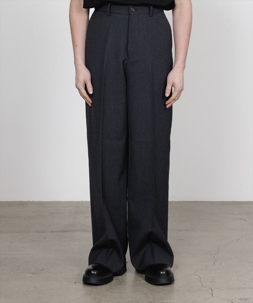 FLAT FRONT WIDE TROUSERS ORGANIC WOOL SURVIVAL CLOTH