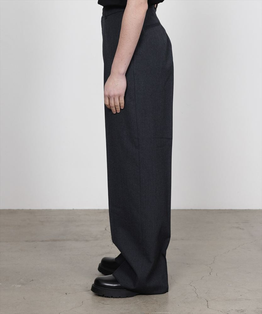 FLAT FRONT WIDE TROUSERS ORGANIC WOOL SURVIVAL CLOTH