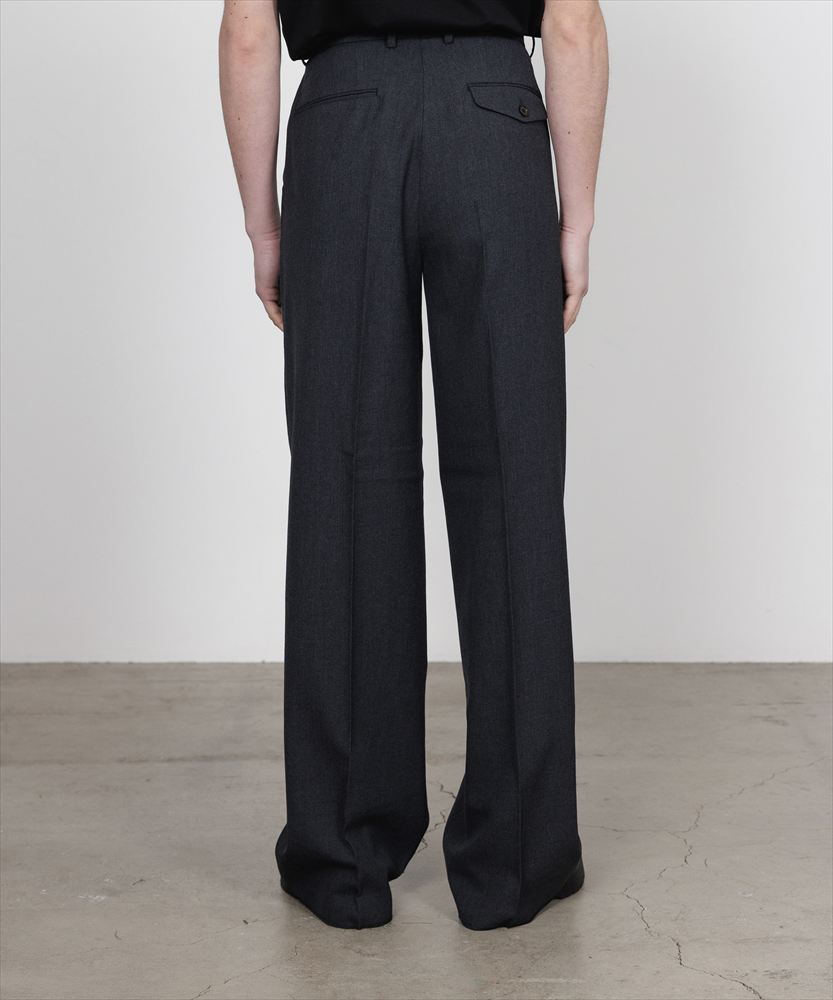 FLAT FRONT WIDE TROUSERS ORGANIC WOOL SURVIVAL CLOTH