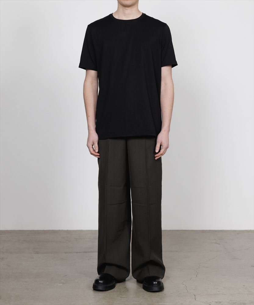 FLAT FRONT WIDE TROUSERS ORGANIC WOOL SURVIVAL CLOTH