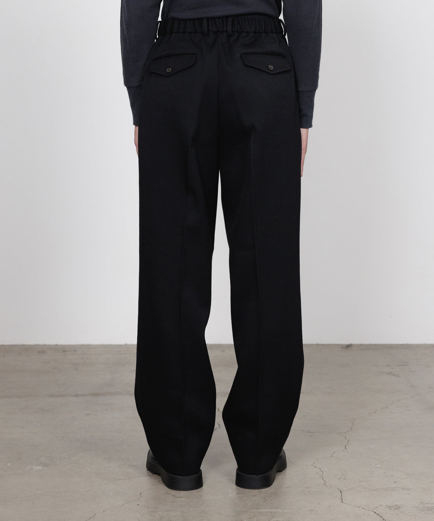DOUBLE PLEATED SEMI EASY TROUSERS POLWARTH TUXEDO CLOTH
