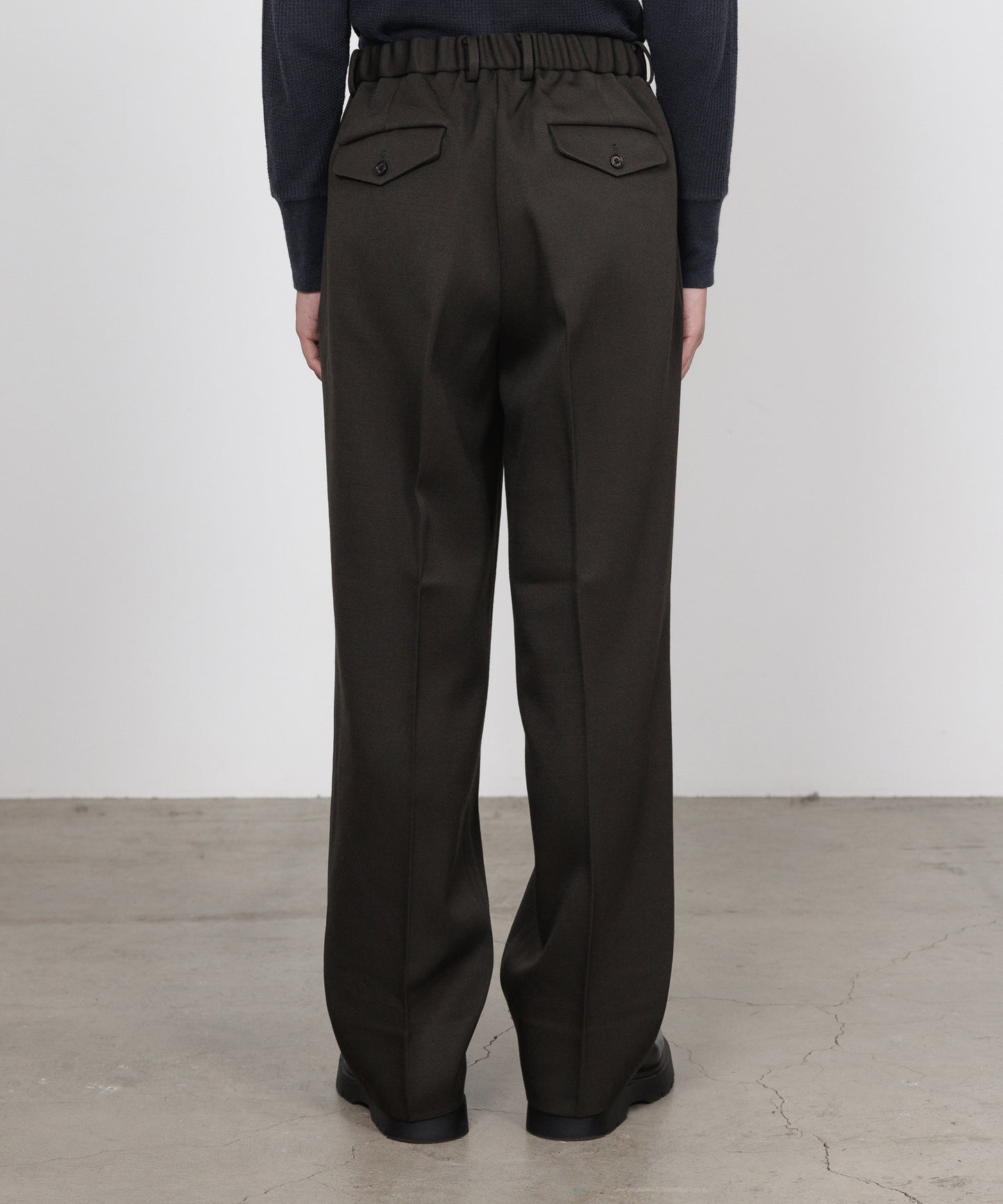 DOUBLE PLEATED SEMI EASY TROUSERS POLWARTH TUXEDO CLOTH