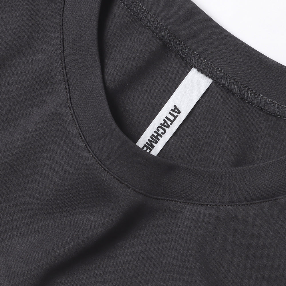 COTTON DOUBLE FACE OVERSIZED L/S TEE