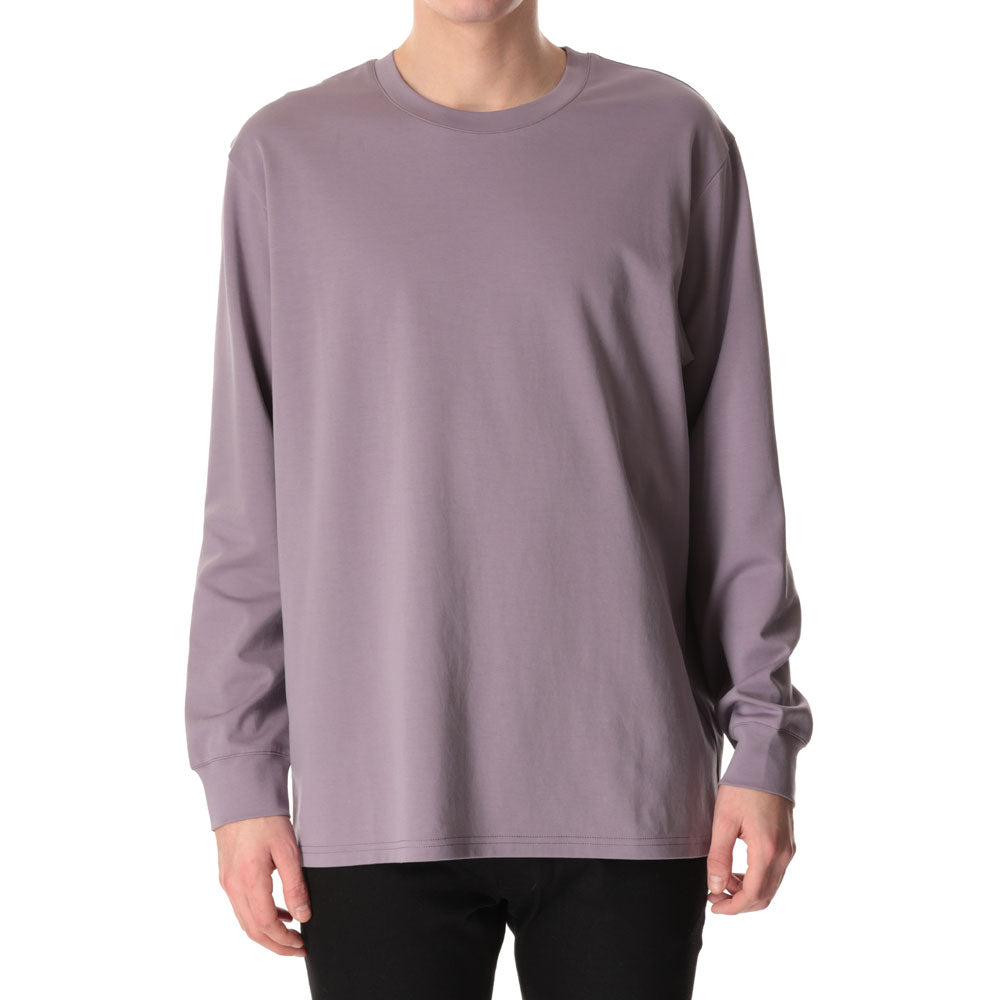 COTTON DOUBLE FACE OVERSIZED L/S TEE