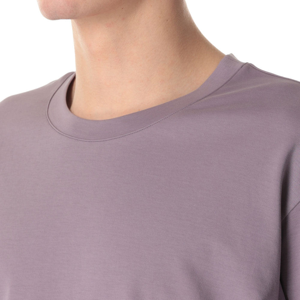 COTTON DOUBLE FACE OVERSIZED L/S TEE