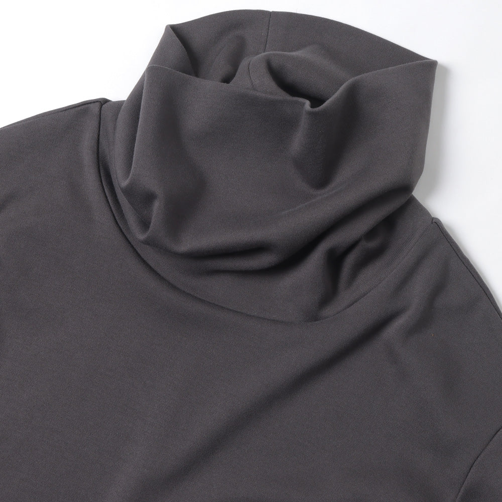 HEAVY COTTON DOUBLE FACE WIDE HIGHNECK L/S TEE