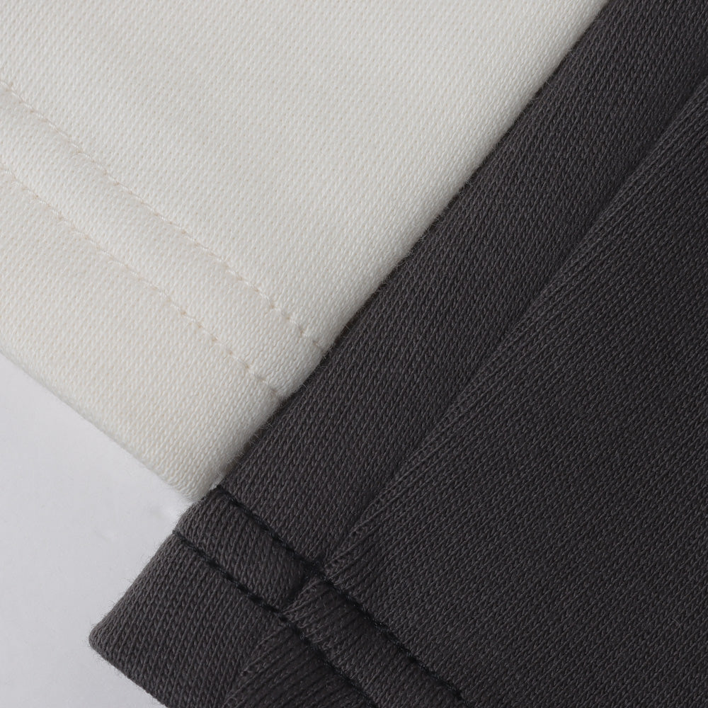 HEAVY COTTON DOUBLE FACE WIDE HIGHNECK L/S TEE