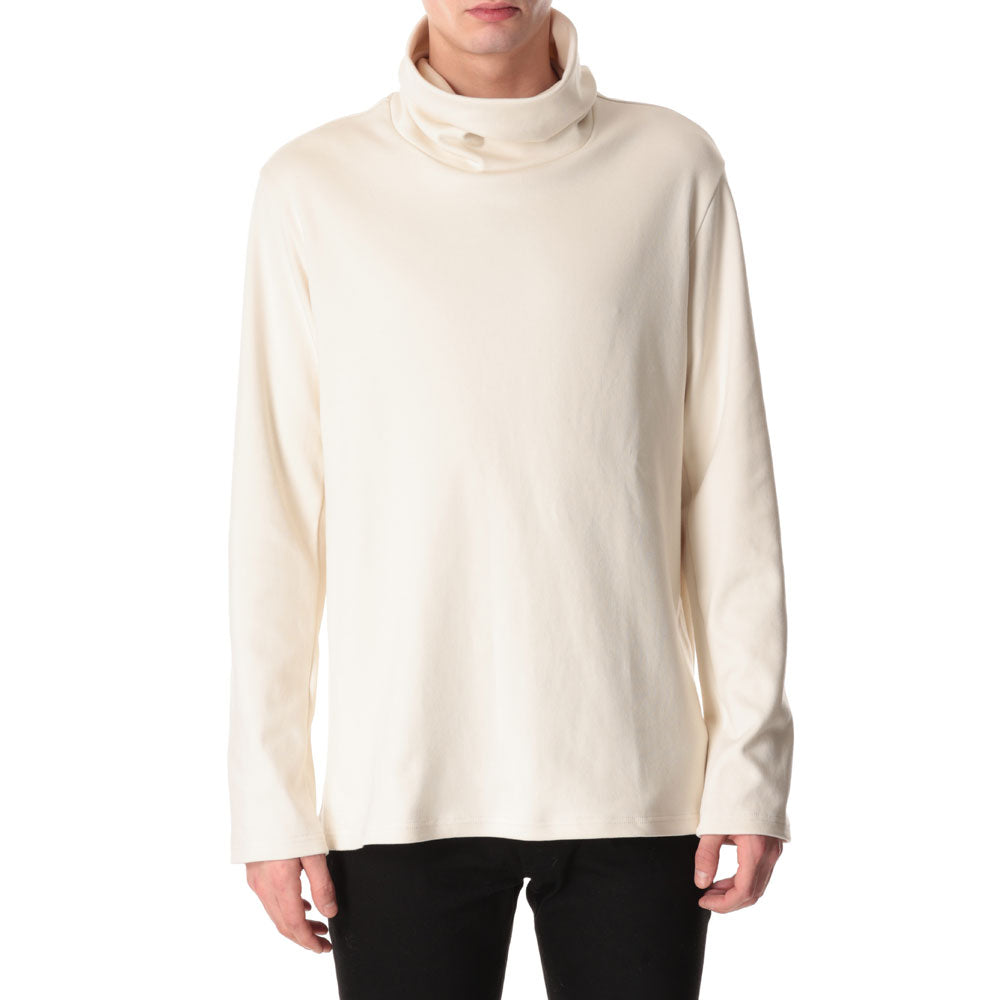 HEAVY COTTON DOUBLE FACE WIDE HIGHNECK L/S TEE