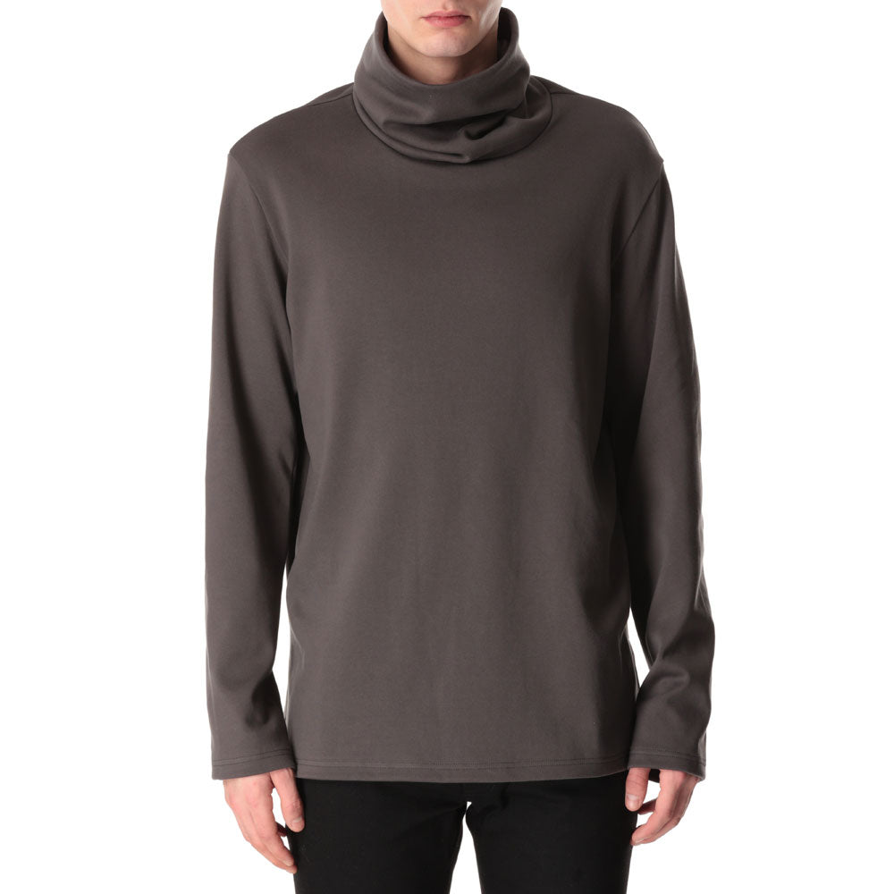HEAVY COTTON DOUBLE FACE WIDE HIGHNECK L/S TEE