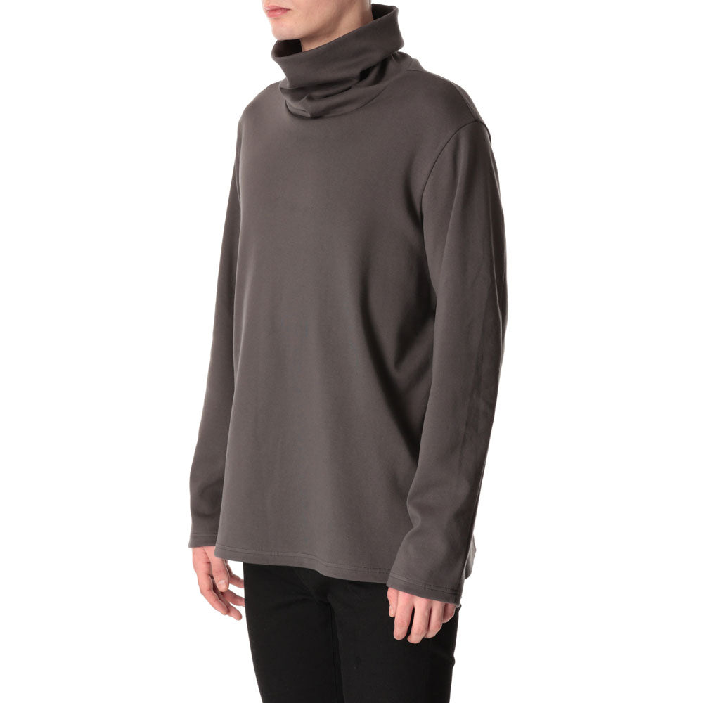 HEAVY COTTON DOUBLE FACE WIDE HIGHNECK L/S TEE